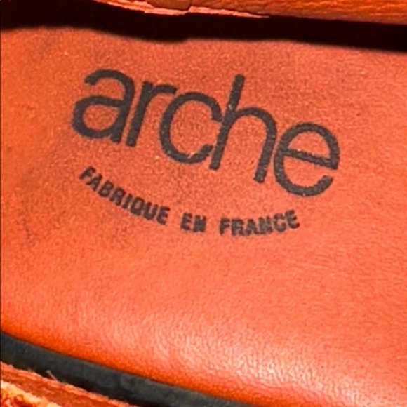 Arche Super Soft Leather Womens Sandals Size EU 41 Orange - Picture 2 of 9